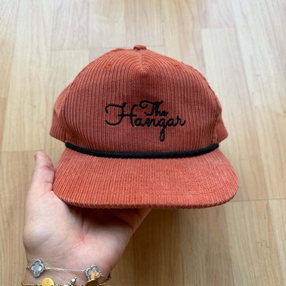 You Know The Hangar Hat Orange Corduroy Snapback